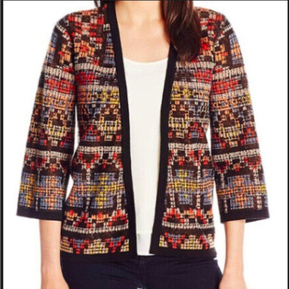Pendleton Open Front Wool Linen Blend Cardigan Xs - image 5